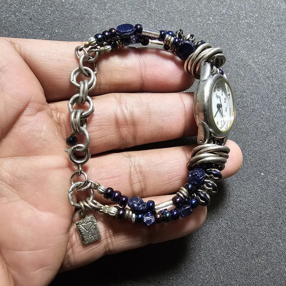 Legacy Ladies Quartz Fashion Watch Desert Heart Glass Bead Watch Band Working sh - Picture 5 of 10